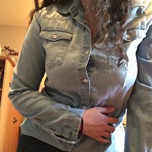 Denim Button-down Shirt